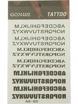 Yazılı Tattoo Dövme Sticker Nemere