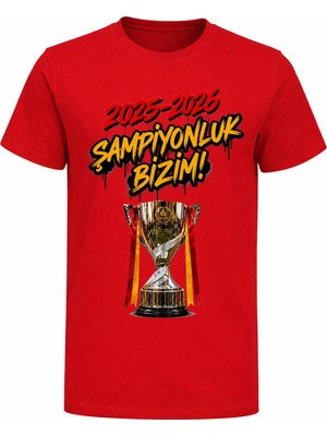 Efendioğlu Design 2026 Şampiyonluk Bizim Baskılı T-Shirt