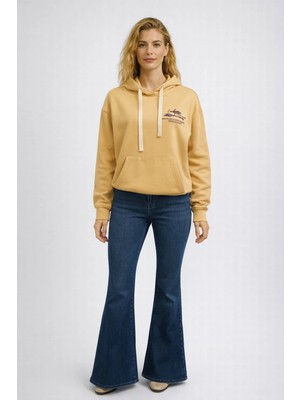 Vena Kadın Jenny Dirty Dark Blue Yüksek Bel Flare Jean Pantolon - Dirty Dark Blue