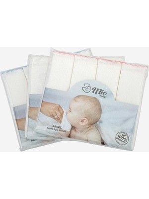 Wee Baby 4 Bebek Ağız Mendili %100 Organik Beyaz Renk Standart Beden ile Üretilmiştir