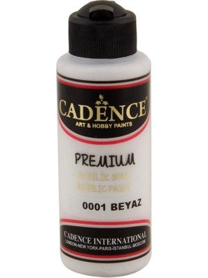 Cadence Akrilik Boya 120 ml Beyaz Su Bazlı Ahşap Boya Özellikli Premium Model