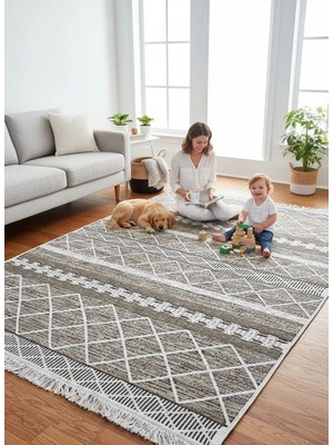 Kilimçifttaraflı Dokuma Kilim Çamaşır Makinesinde Yıkanabilir Pamuklu Dokuma Lüks Kilim