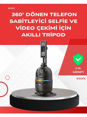 Renas Store Yapay Zeka Destekli Yüz Takip Özellikli 360 Derece Dönen Masaüstü Telefon Sabitleyici