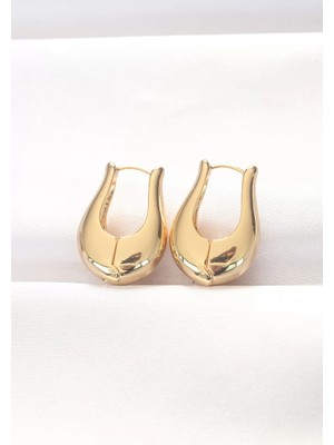 Renas Store Pirinç Gold Renk Bombeli Küpe - TJ-BKP8878