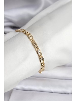 Renas Store 14K Gold Renk Kaplama Zincir Model cm Kadın Bileklik - TJ-BB8129