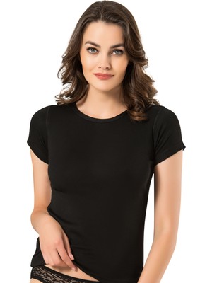 Namaldı Kadın Kısa Kol Termal Atlet Siyah XL Polyester Malzeme ile Rahat Kullanım