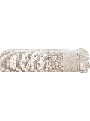 Uravas Store Borla Bej Banyo Havlu 90 x 150 cm