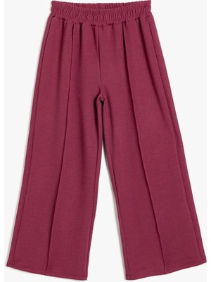 Koton Bol Paça Pantolon Beli Lastikli Viskon Karışımlı