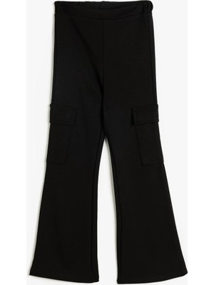 Kız Çocuk Giyim Pantolon - Koton - 5WKG40221AK - Siyah - 5-6 Yaş