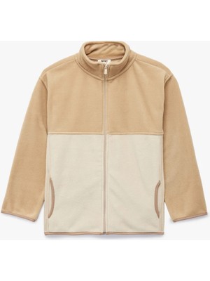 Koton Dik Yaka Uzun Kollu Fermuarlı Polar Sweatshirt