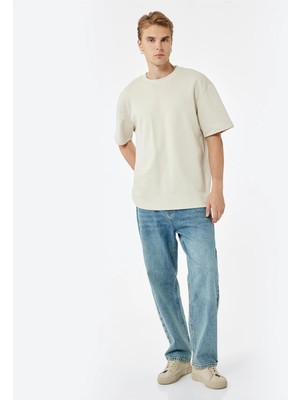 Koton Pamuklu Cep Detaylı Bol Baggy Jean Pantolon