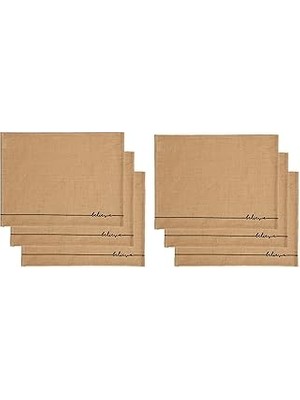 Uravas Store Ocean Home Textile 6'lı Believe Jüt Amerikan Servis Seti 45 x 35 cm