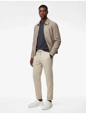 Koton Regular Fit Cepli Beli Bağcıklı Kumaş Pantolon