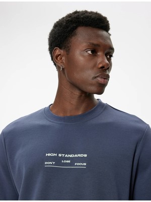 Koton 5WAM70094MK Koton Erkek Sweat Lacivert