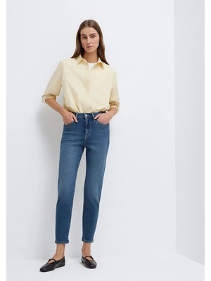 Mavi Star Gold Shape Puslu Koyu Mavi Jean Pantolon 101077-90534