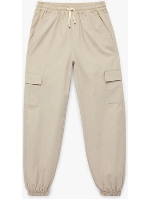 Koton  Kargo Jogger Taş Erkek Çocuk Pantolon 6SKB40085TW