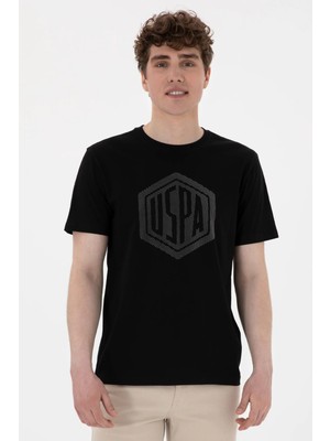 U.s. Polo Assn. Bisiklet Yaka Siyah Erkek T-Shirt Gaston