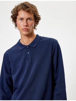Koton 5WAM70091MK Koton Erkek Sweat Lacivert
