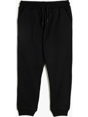 Koton Jogger Eşofman Altı Beli Bağlamalı Şardonlu Pamuklu