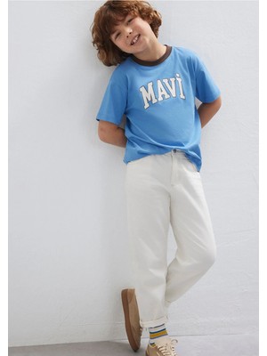 Mavi Mavi Logo Baskılı Mavi Tişört 6610417-70724