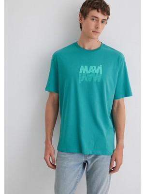 Mavi Mavi Logo Baskılı Yeşil Tişört 0611311-71824