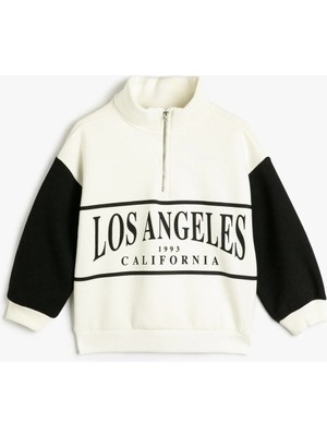 Koton Kız Çocuk Sweatshirt Ekru 4WKG10290AK