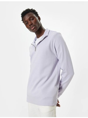 Koton 5WAM70090MK Koton Erkek Sweat Lila
