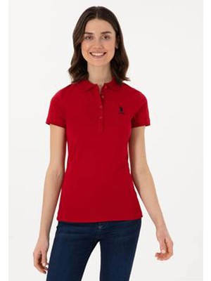 U.s. Polo Assn. Polo Yaka Kırmızı Kadın T-Shirt GTP-IY025