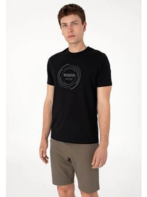 U.s. Polo Assn. Bisiklet Yaka Siyah Erkek T-Shirt S-Unka
