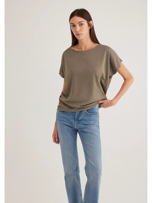 Lux Touch TENCEL TM Yeşil Modal Basic Tişört 167245-86961