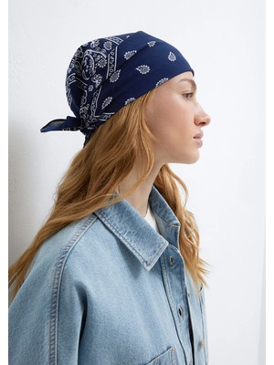 Mavi Baskılı Lacivert Bandana 1911810-70491