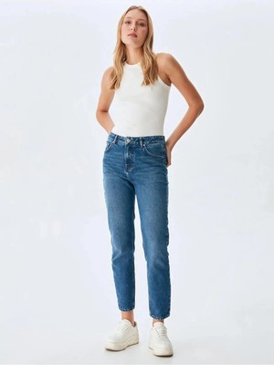 Ltb Lavına x Satrıa Yüksek Bel Mom Jean Pantolon 10095123315401