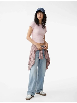 Koton Pamuklu Kısa Kollu Bisiklet Yaka Slim Fit Kaşkorse Tişört