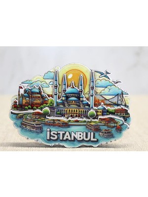 Uravas Store Ahşap Istanbul Temalı Magnet ALK4598