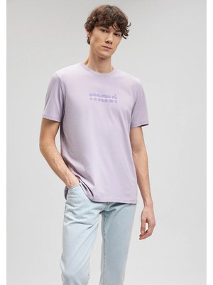 Mavi M0610943-70544 Lavender Aura Erkek Regular Mavi Baskılı T-Shirt
