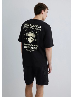Mavi Relaxed Siyah Erkek T-Shirt M0612670-900