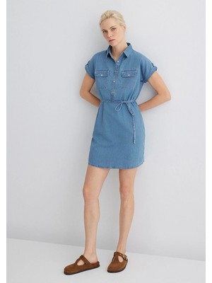 Mavi Kadın Barbara Lux Touch Jean Elbise - Tencell(TM) 130548-26176