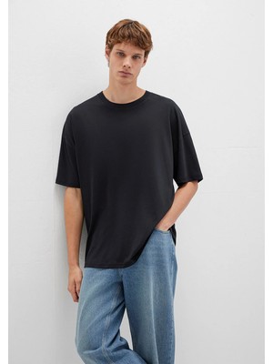Mavi Siyah Oversize Tişört 066902-900