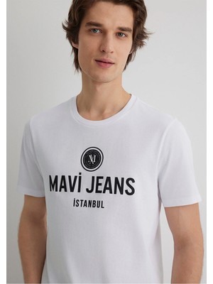 Mavi Mavi Jeans Baskılı Beyaz Tişört 066195-620