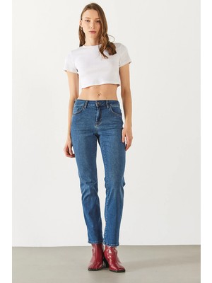 Gabriel Dark Blue Straight Fit Jean Pantolon(Tencel)(Tm) - Dark Blue