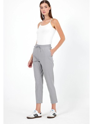 Vena Kadın Alian Beli Lastikli Mavi Çizgili Summer Gabardin Pantolon