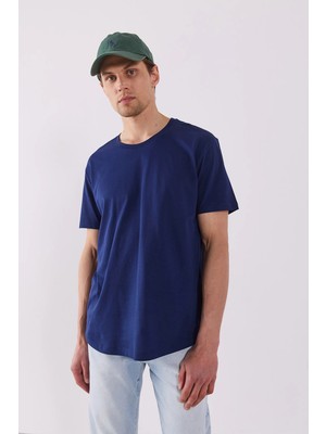 Walker Bisiklet Yaka Slim Fit Tişört - Lacivert