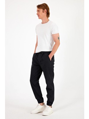 Erkek Simon Antrasit Slim Fit Gabardin Jogger Pantolon