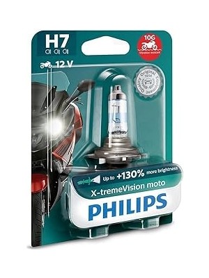 Uravas Store Philips 12972XV+BW X-Tremevision Moto +%130 H7 Motosiklet Far Lambası, 1 Adet