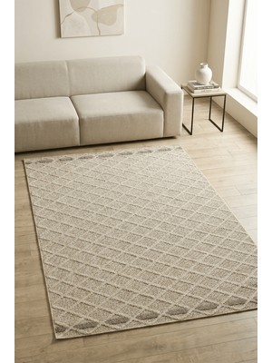 Anaska Home İskandinav Halı Sisal Bej Halı Salon Halısı Mutfak Halısı Yolluk Kolay Temizlenebilir Halı Halı