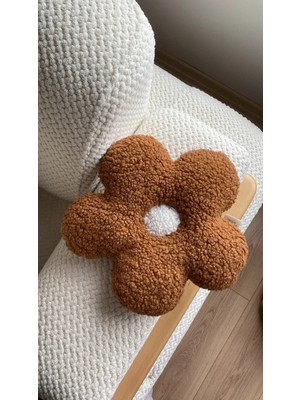 Suvolta Store Teddy Dekoratif Papatya Yastık Kahverengi