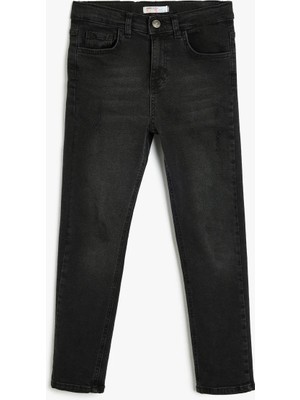 Koton Kot Pantolon Ayarlanabilir Lastikli Pamuklu - Slim Jean