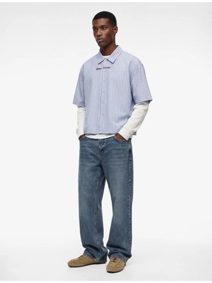 Koton Normal Bel Pamuklu Cepli Vintage Straight Fit Jean Pantolon