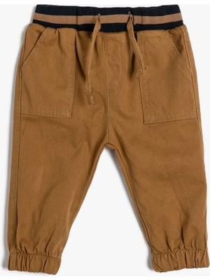 Koton Jogger Pantolon Cep Detaylı Beli Lastikli Pamuklu