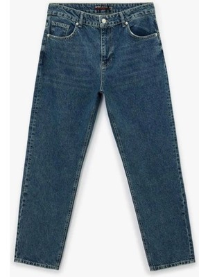 Koton Normal Bel Pamuklu Cepli Vintage Straight Fit Jean Pantolon
